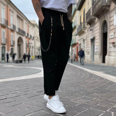 Pantalone di Lino Nero - FLAG STORE